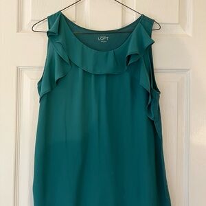LOFT Women's Teal Sleeveless Top
